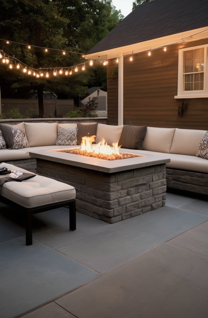 Paver-Integrated Fire Features