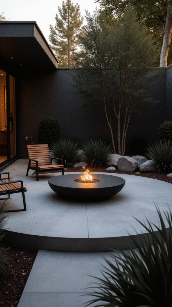 Modern Concrete Circle with Minimalist Vibes