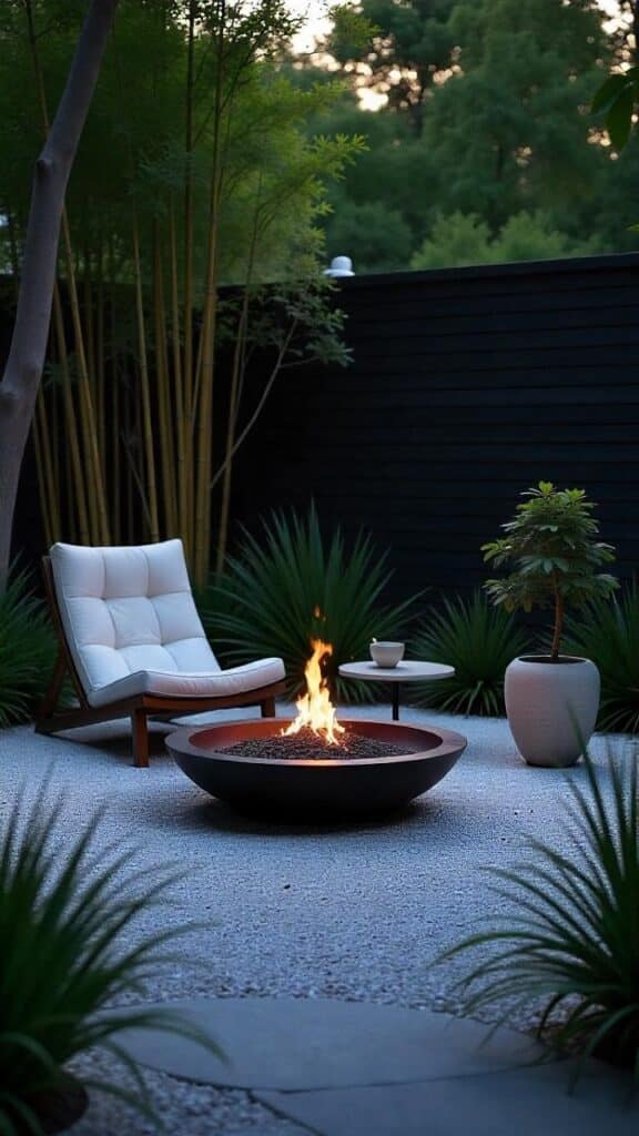 Gravel Zen Circle with Solo Seating