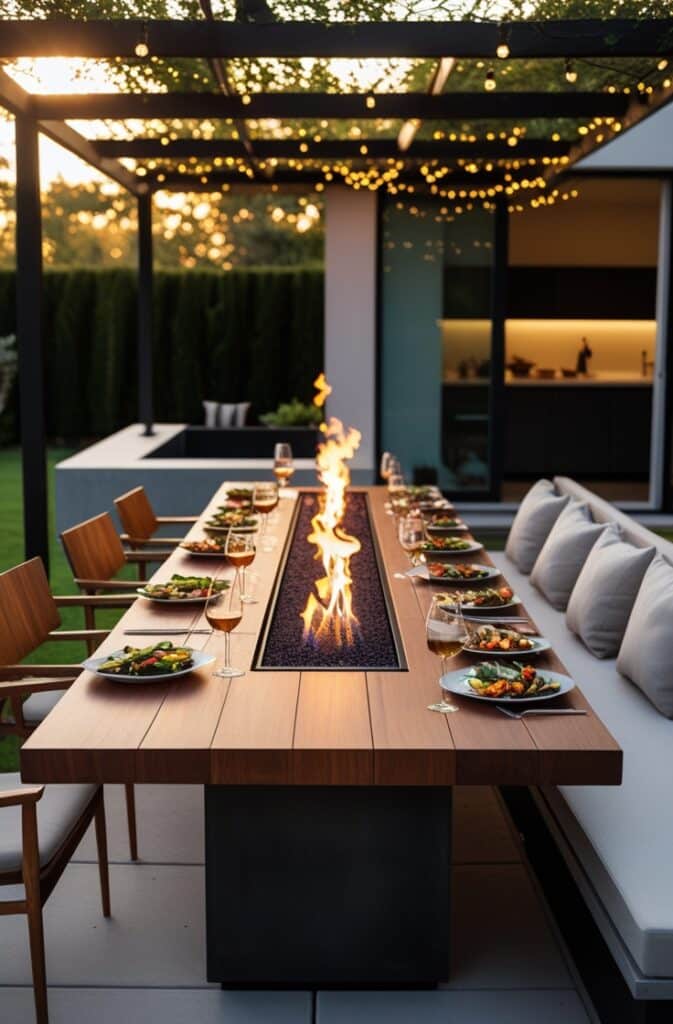 Fire Pit Table for Outdoor Dining Dreams