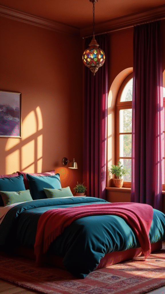 Jewel-Toned Color Palette bedroom idea