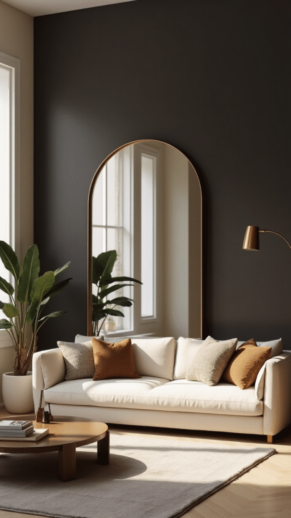 Create a Striking Feature Wall with Oversized Mirrors
