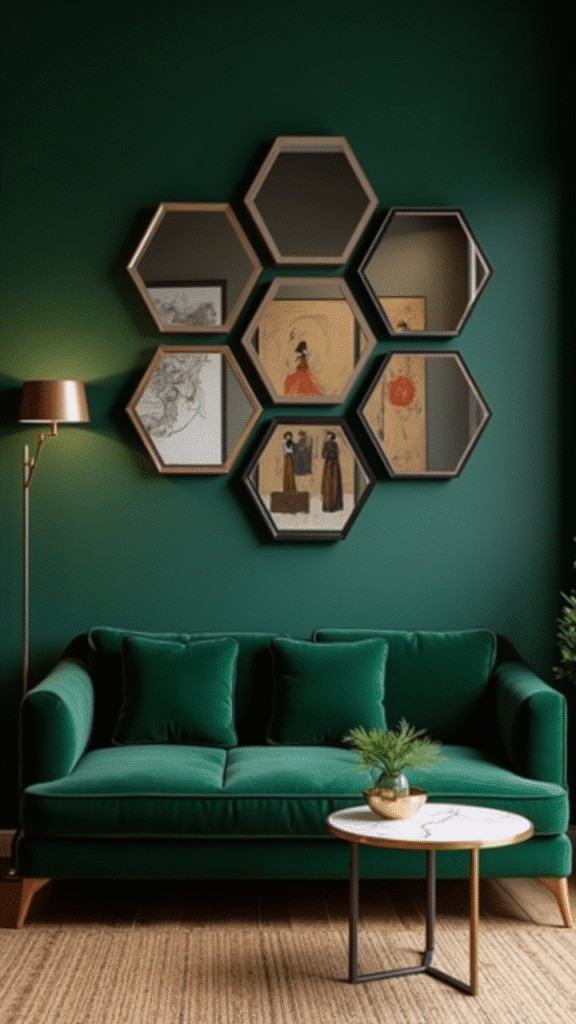 Geometric Mirror Arrangements for Modern Living Rooms