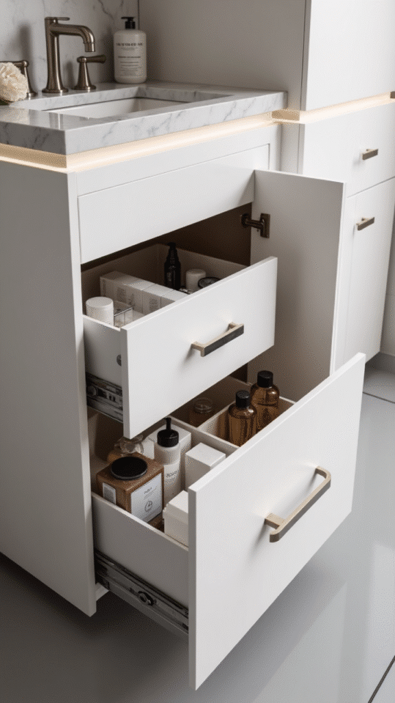 Pull-Out Drawer Systems with Custom Dividers