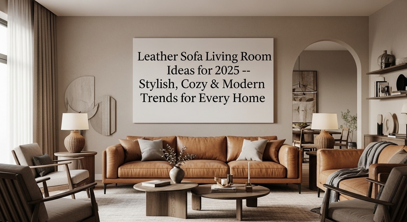 24 Leather Sofa Living Room Ideas for 2025 -- Stylish, Cozy & Modern Trends for Every Home