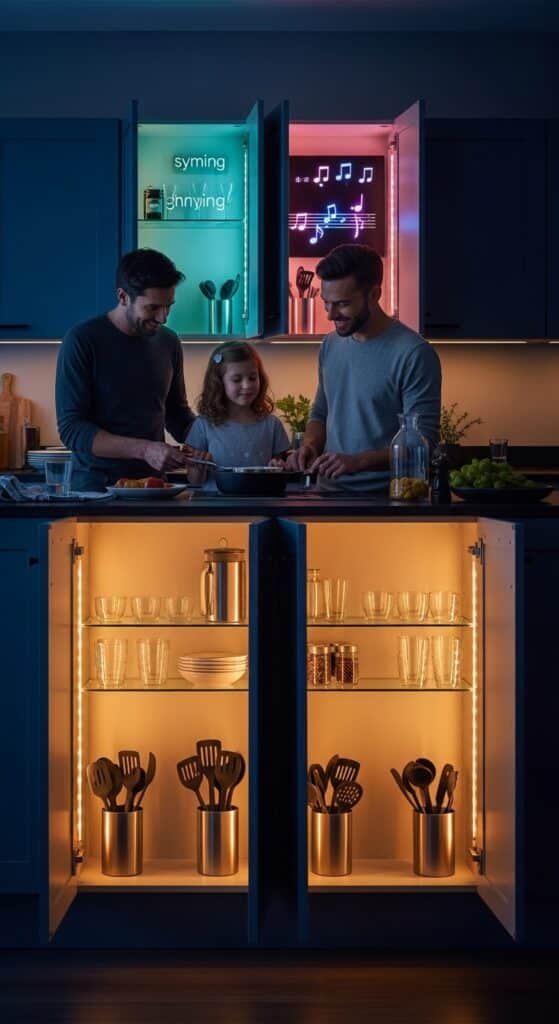 Color-Changing LED Cabinet Interiors