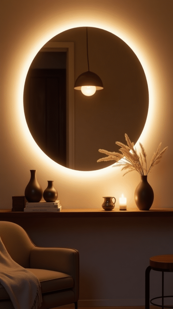 Backlit Mirrors for Ambient Lighting Effects