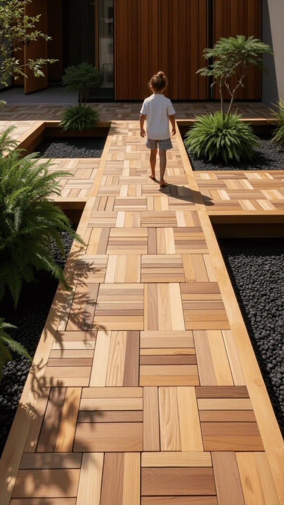 Woven Wood Platform Walk