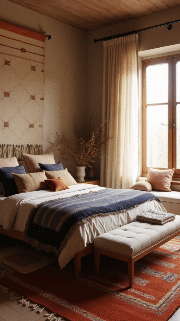 Layered Textiles & Berber Rugs