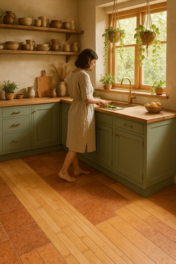Sustainable Cork and Bamboo Kitchen Flooring for Eco-Conscious Homes