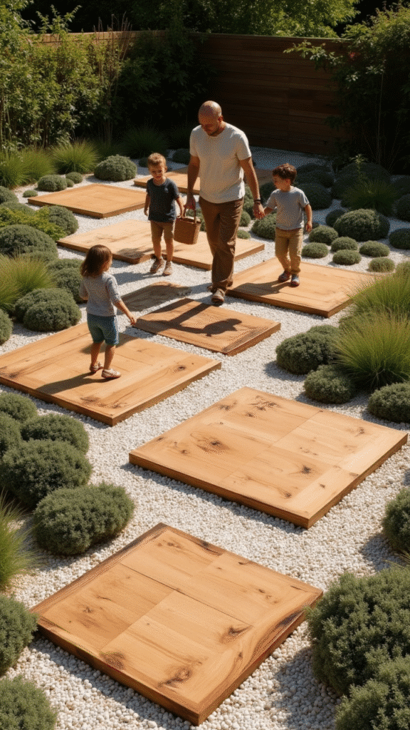Modular Wooden Stepping Pads