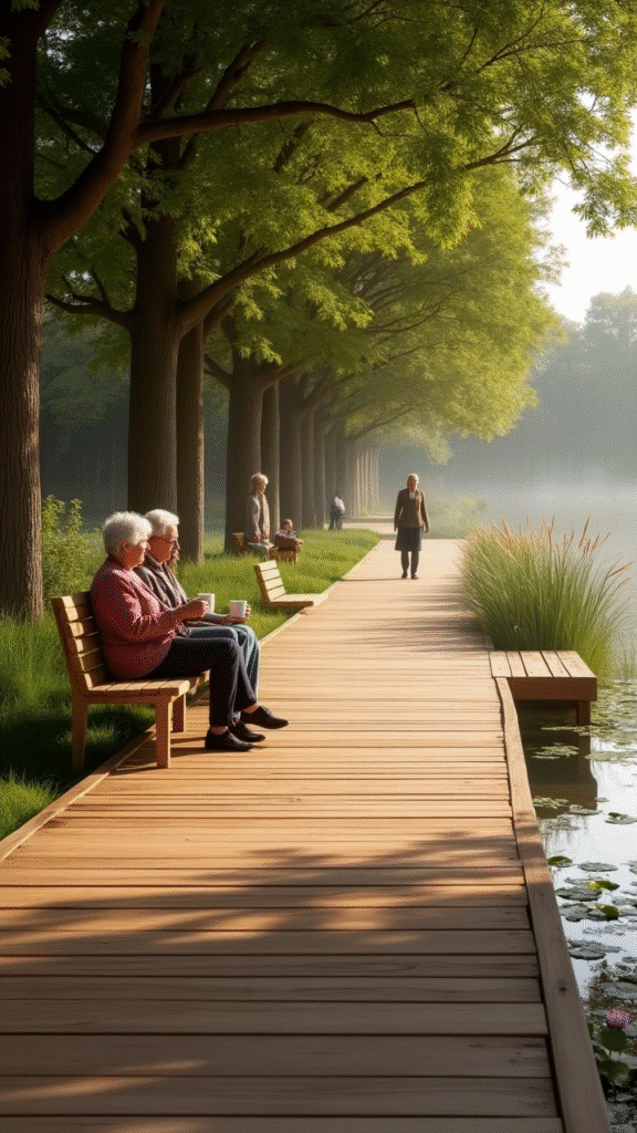 Boardwalk with Integrated Seating