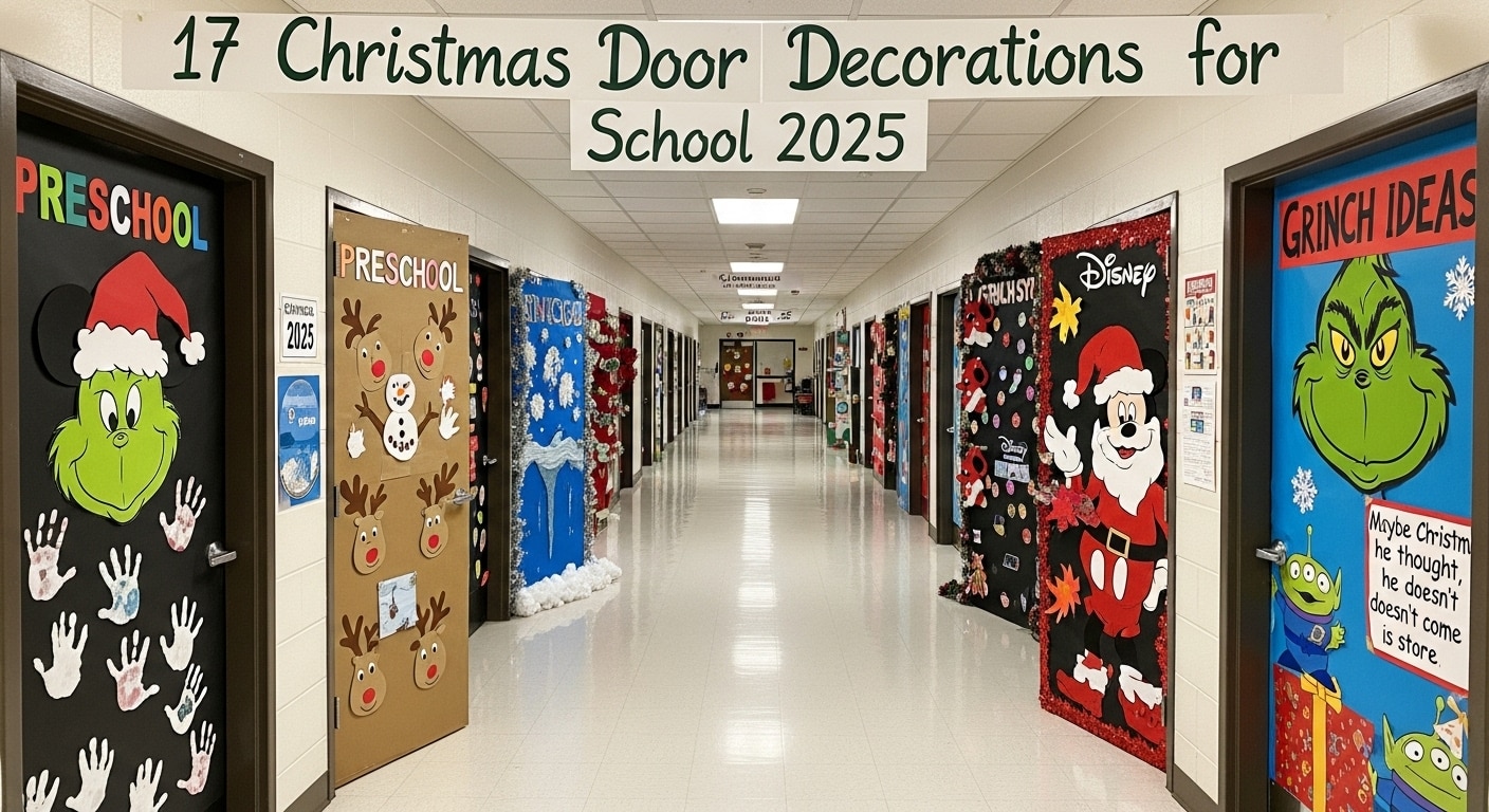 17 Christmas Door Decorations for School 2025 -- Creative Contest, Preschool, Disney, Grinch Ideas