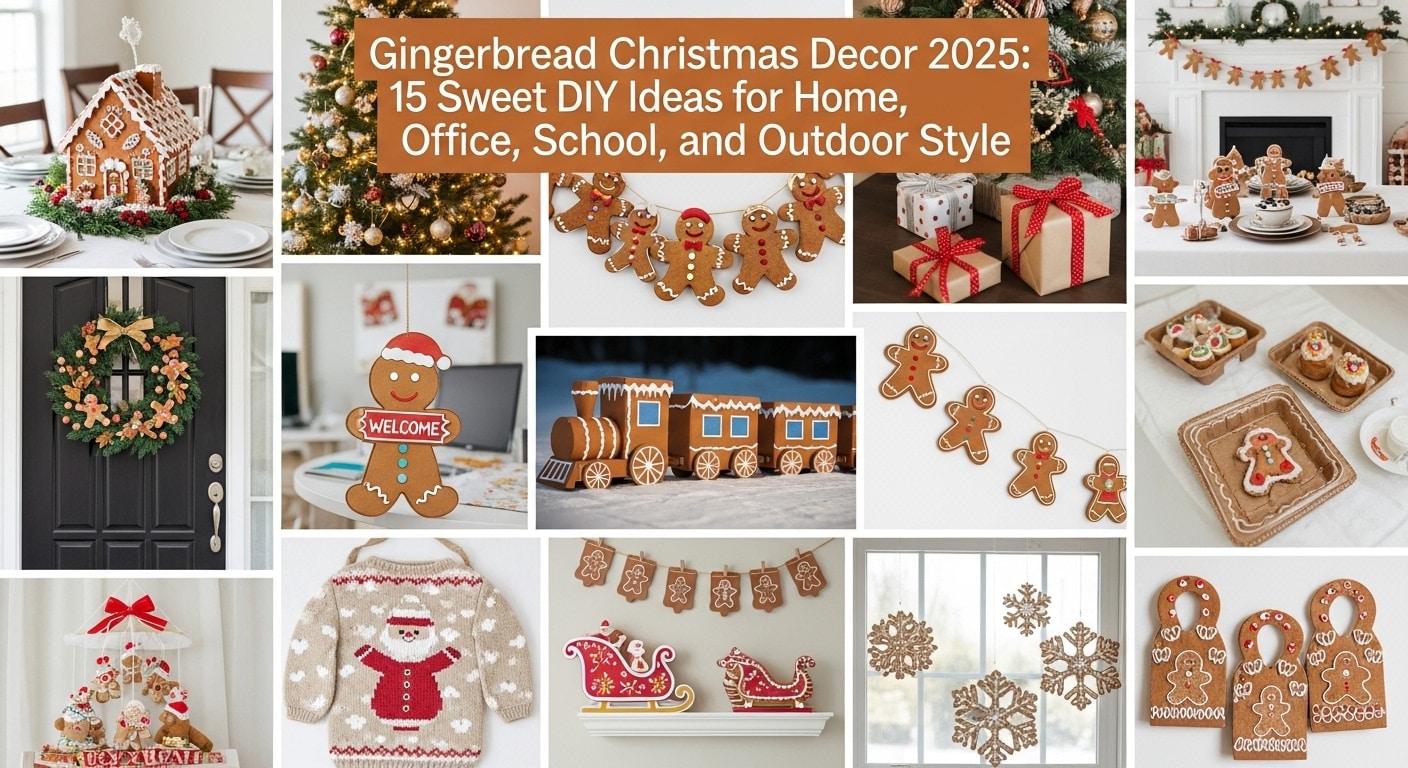 Gingerbread Christmas Decor 2025 15 Sweet DIY Ideas for Home, Office, School and Outdoor Style